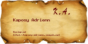 Kaposy Adrienn névjegykártya