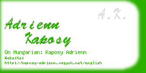 adrienn kaposy business card